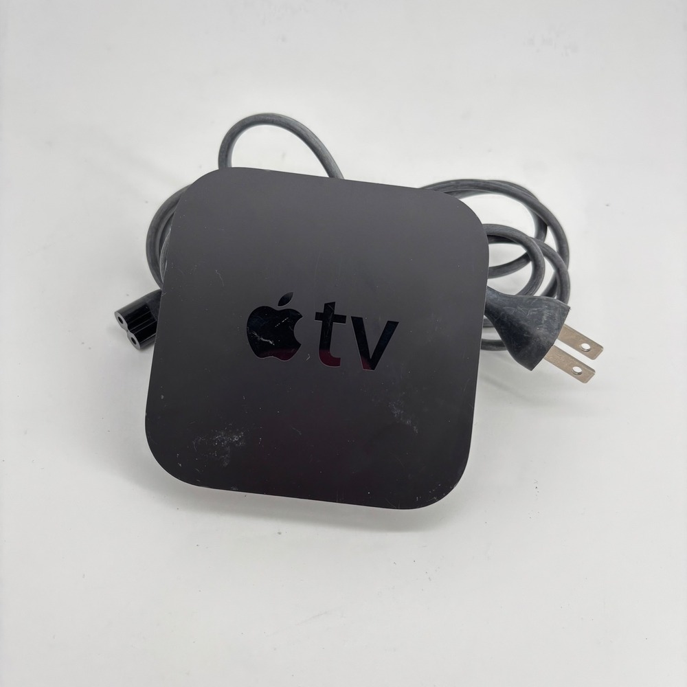 Apple TV 3rd Generation A1469 Black HD Media Streamer & Power Cable untested‎